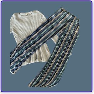 AQUA Blue Crochet Pants